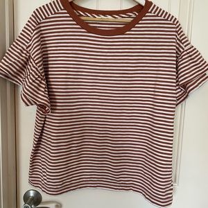 Madewell ruffle sleeve tee